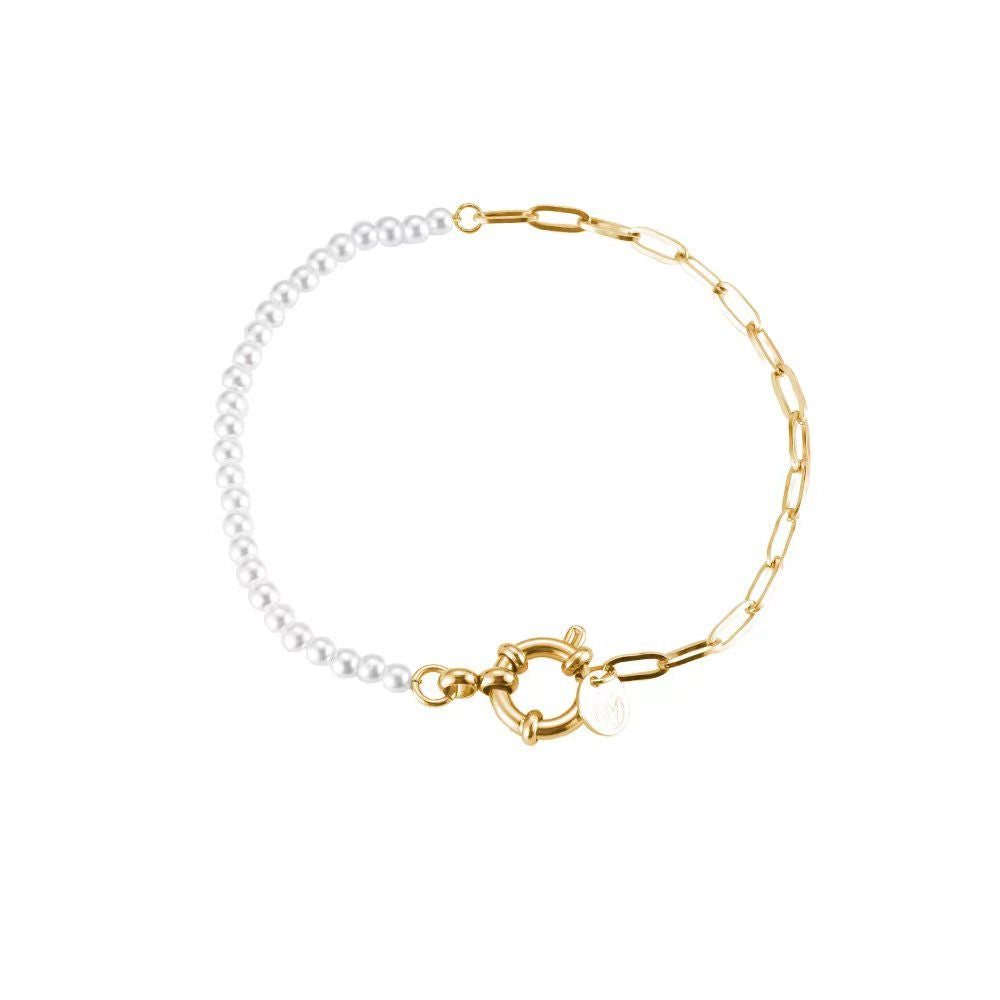 Pearls & Gold - Mix & Match Stainless Steel armband