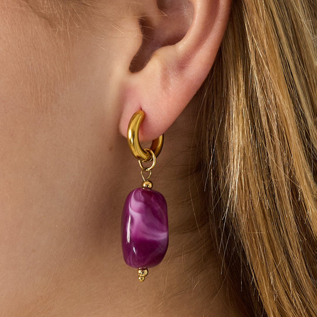 Berry Shine Chunky Hoops