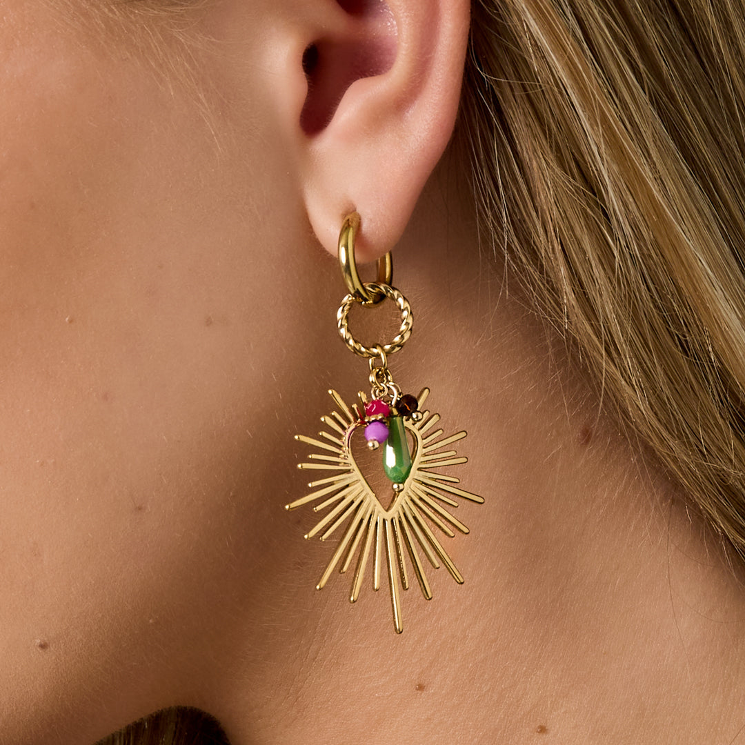 Radiant Heart Burst oorbellen