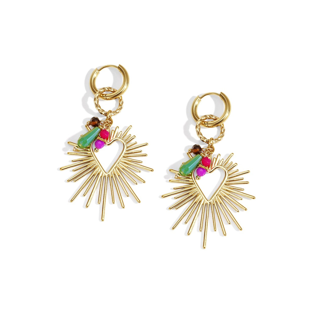 Radiant Heart Burst oorbellen