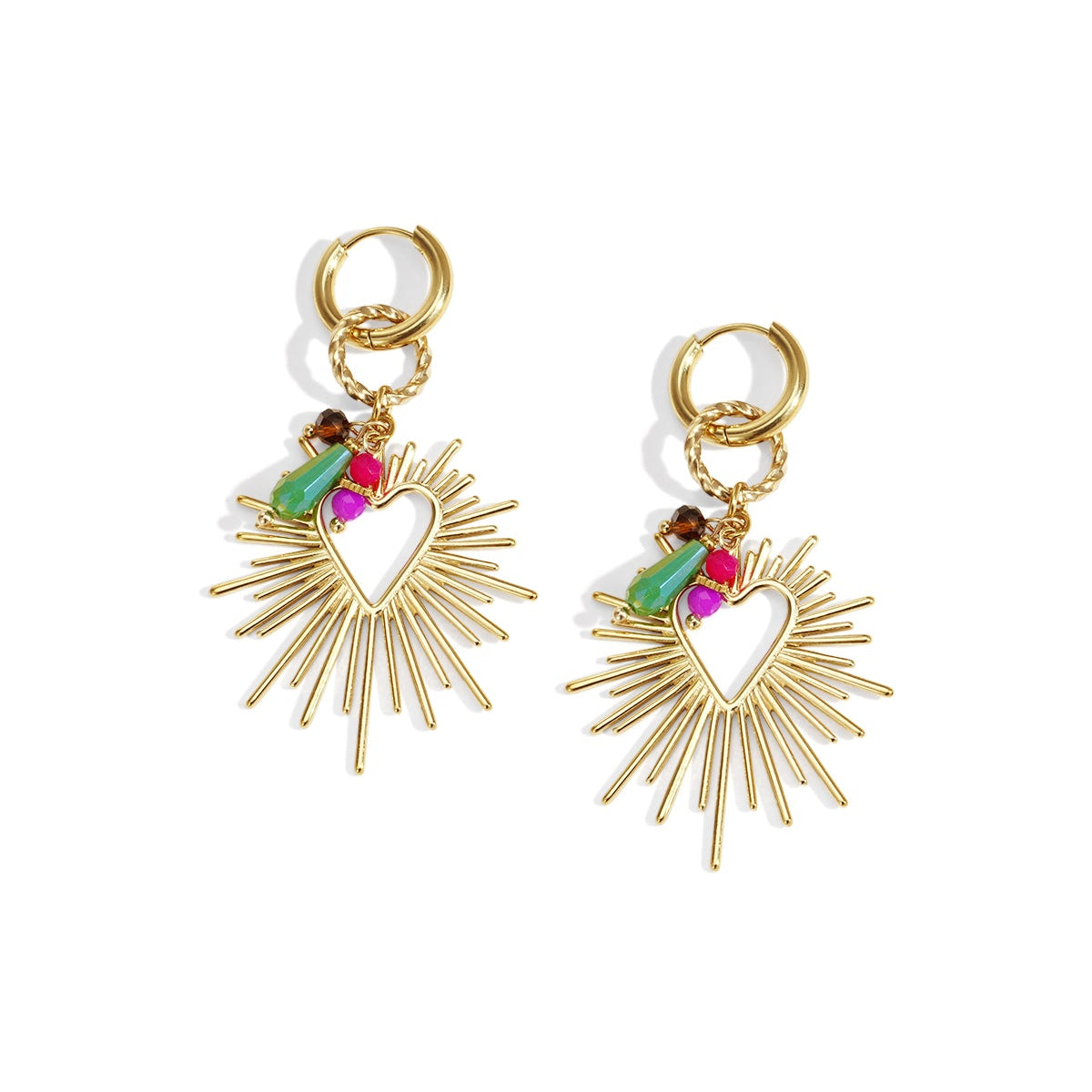 Radiant Heart Burst oorbellen