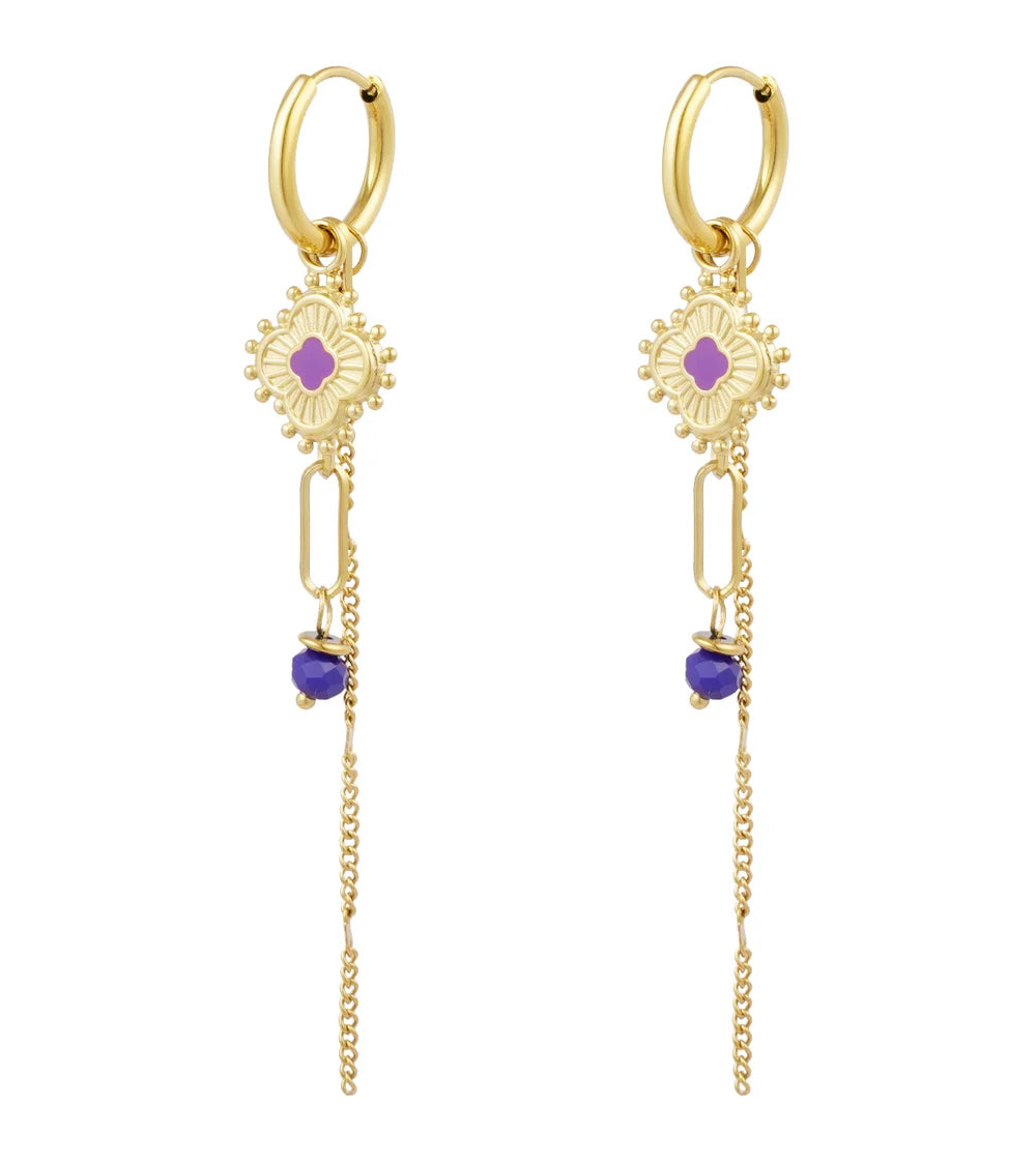 Lavender Dream Drop Hoops