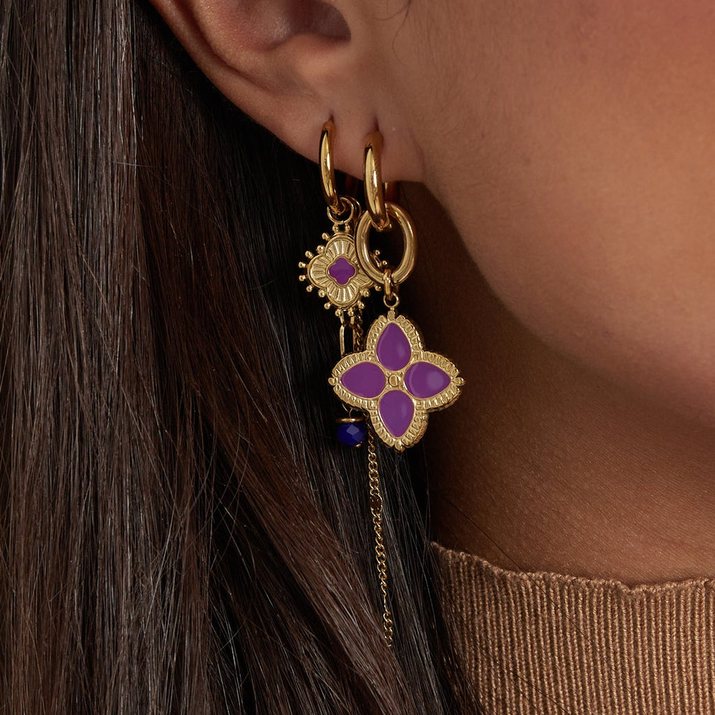 Lavender Dream Drop Hoops