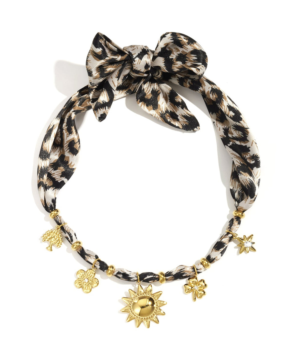 Leopard ketting met Gouden Bedels – Sun & Charms