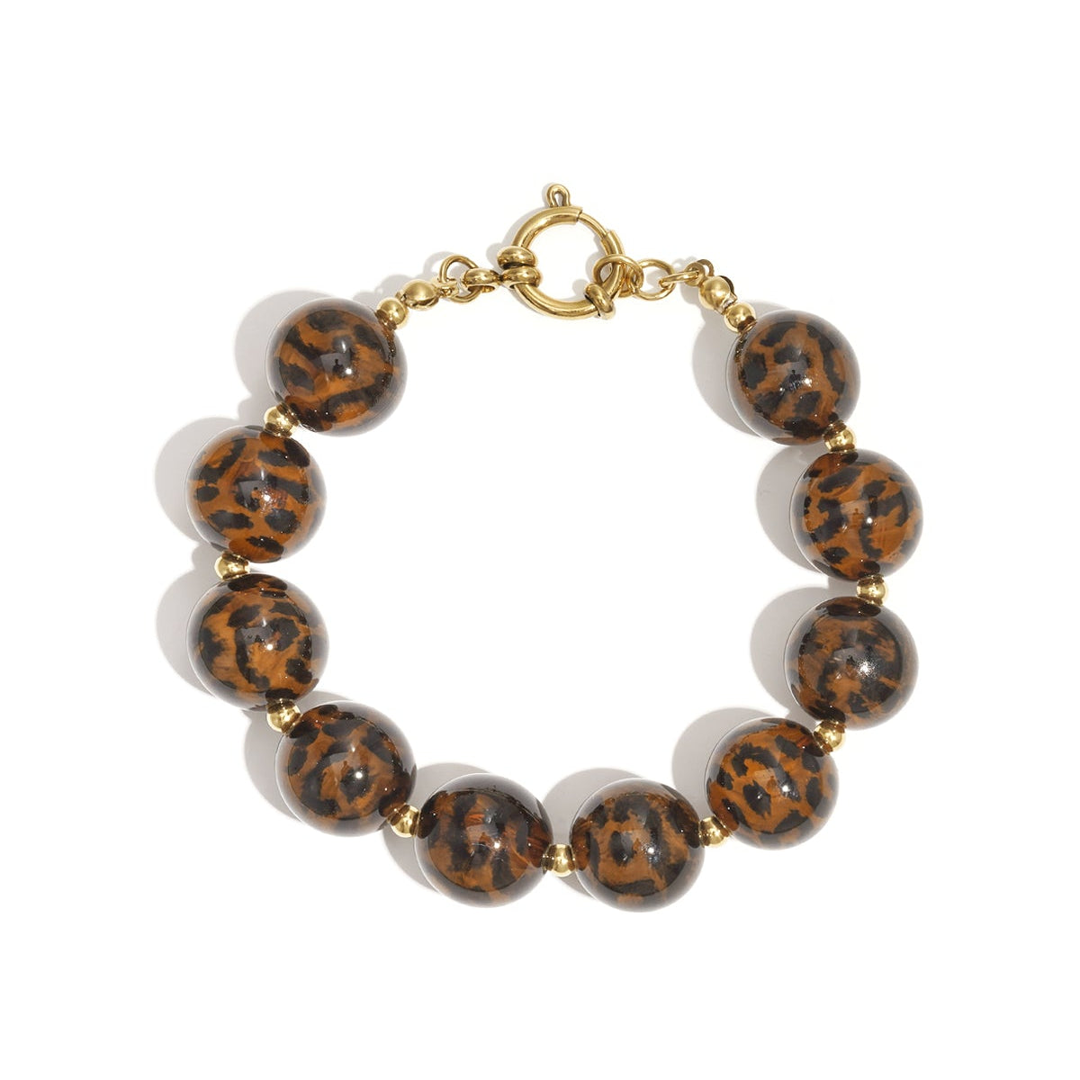 Leopard Luxe Bead Bracelet