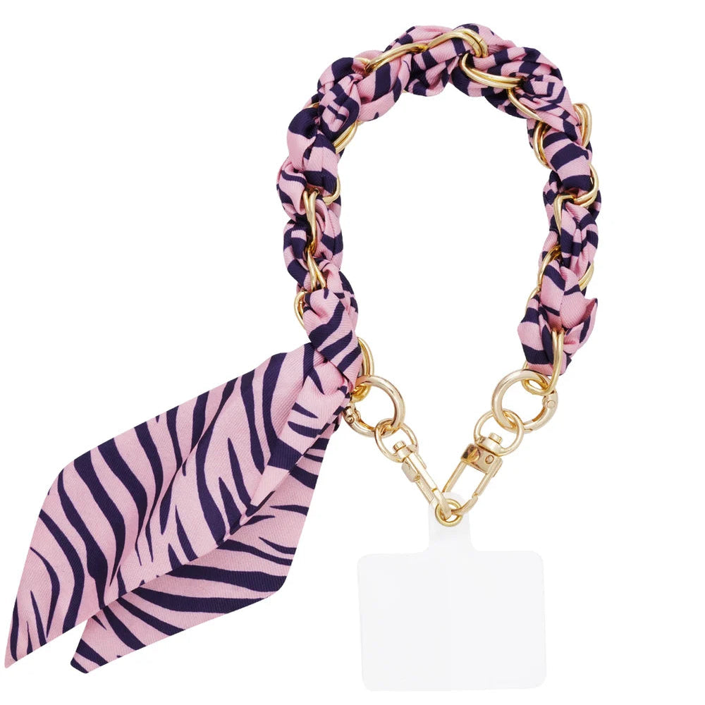 Zebra Silk Chain Phone Strap