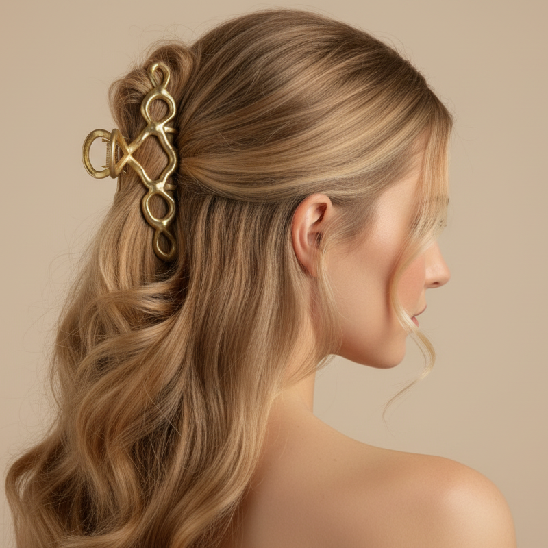 Golden Wave Hair Clip