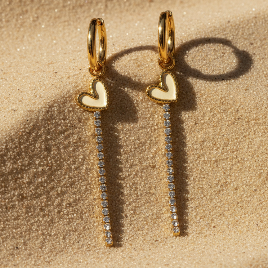 Golden Love Drop oorbellen