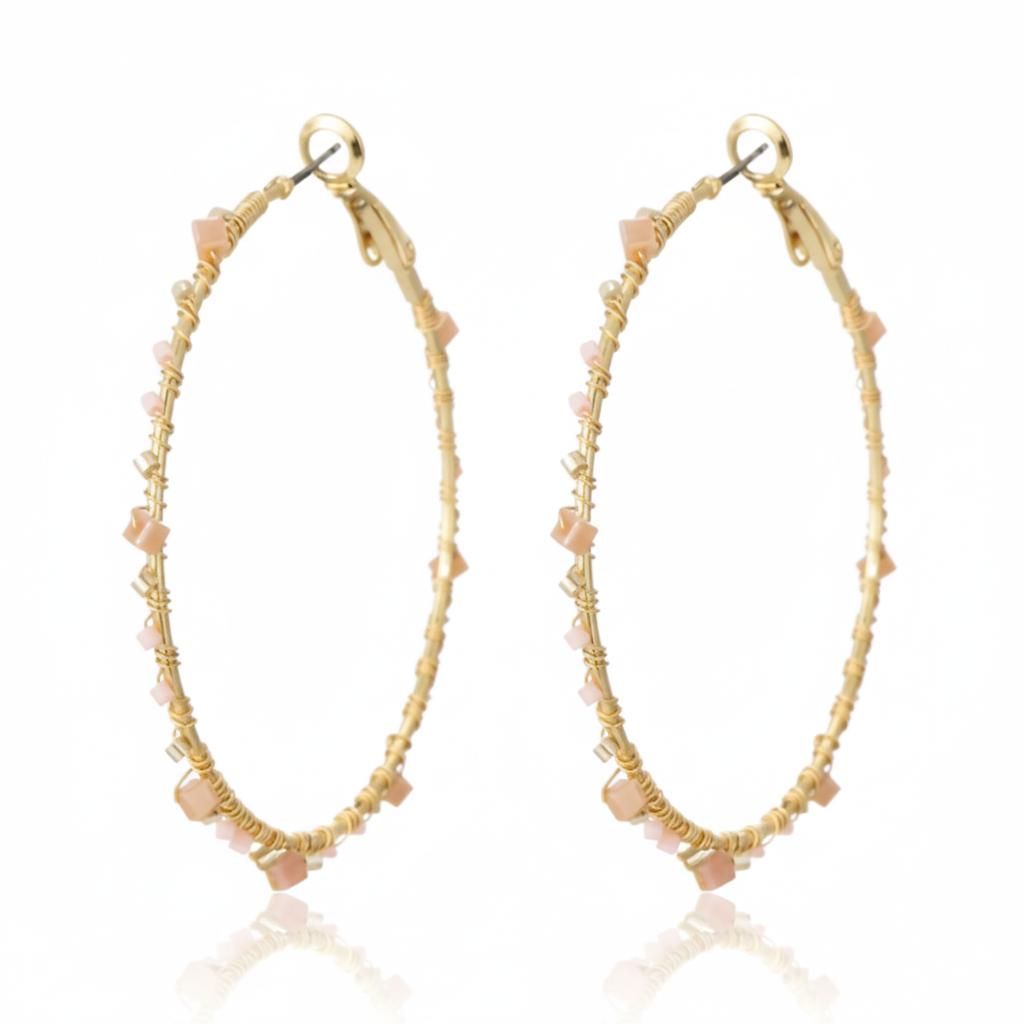 Golden Peach oorbellen